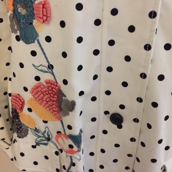 Anthropologie Polka Dot Peacoat nwt - Picture 8 of 9